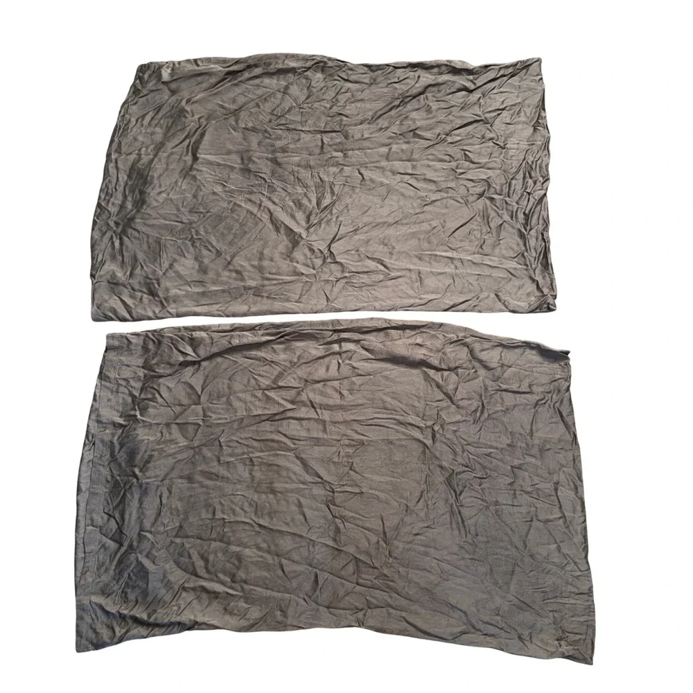 Cozy Earth Pillowcase Set Standard Charcoal Grey Good Bamboo Luxury Bedding